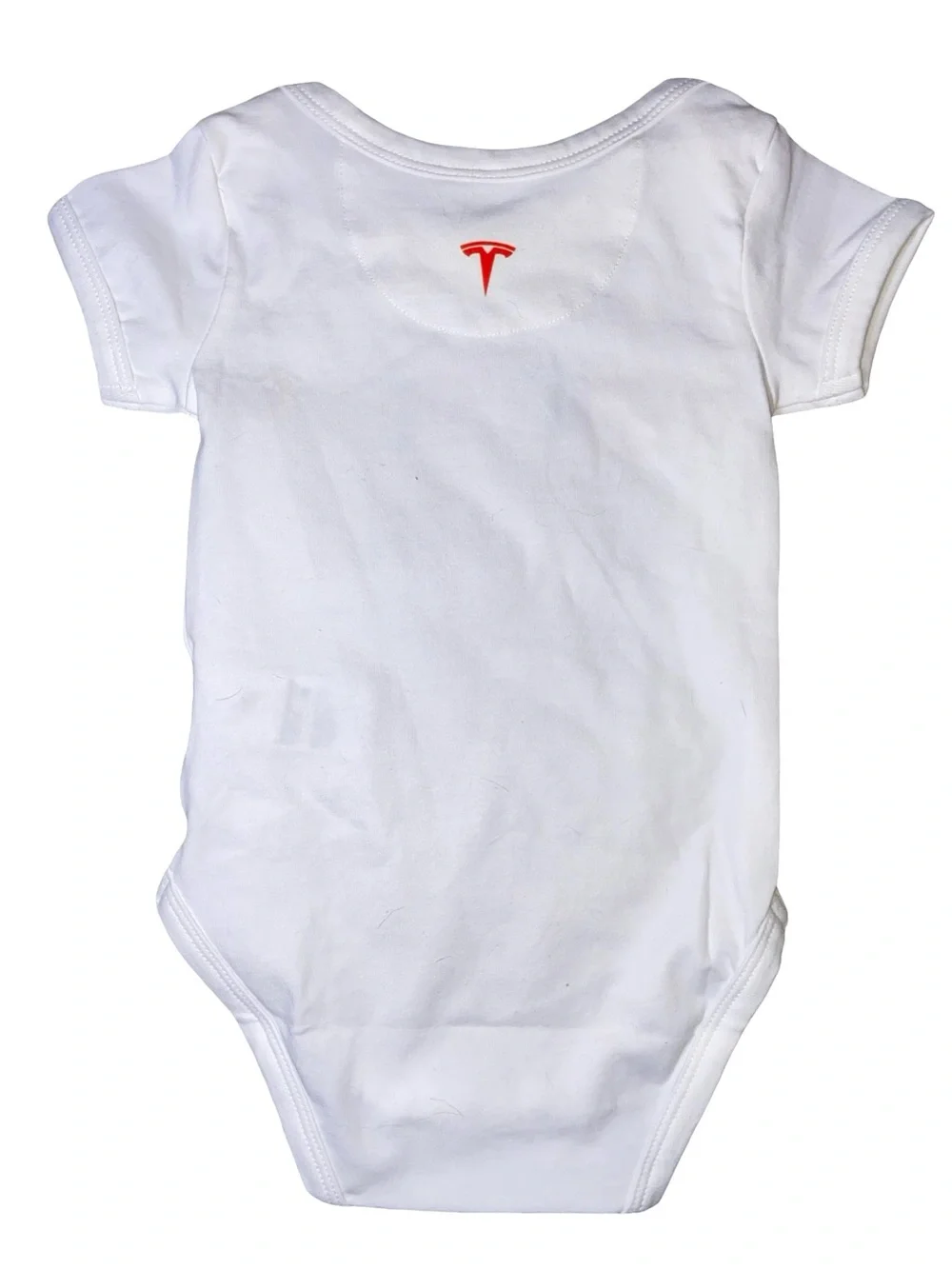 Official Tesla Babies Block Onesie Bodysuit White Size 3-6 Months